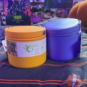 Hydrapeak Orange and Purple Food Storage Containers